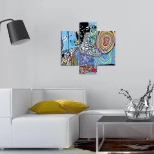 Image of 3MDF-002 Multicolor Decorative MDF Painting (3 Pieces)