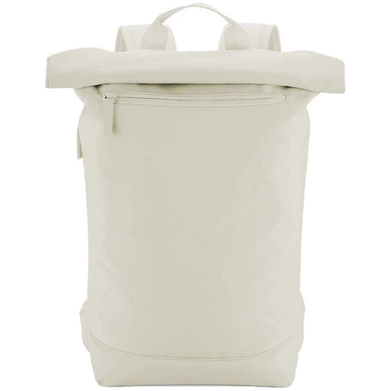Image of Bagbase Mens Simplicity Roll Top Backpack in Beige Beige Male