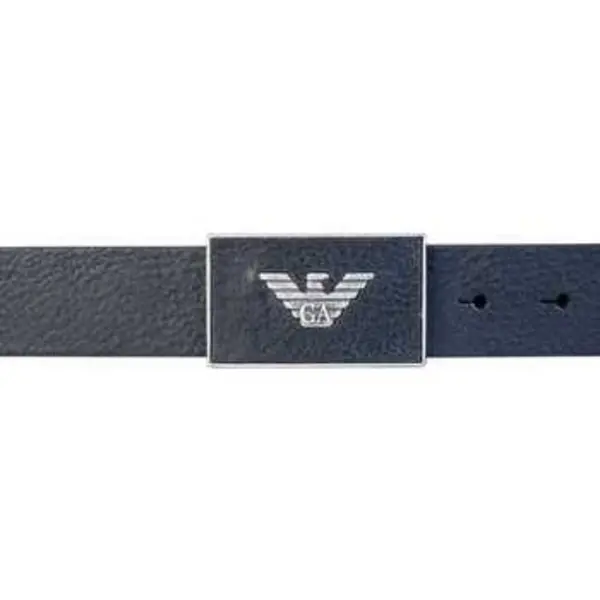 Image of EMPORIO ARMANI Logo Plate Belt - Size M