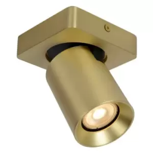 Image of Lucide NIGEL - Ceiling Spotlight - LED Dim to warm - GU10 - 1x5W 2200K/3000K - Matt Gold, Brass