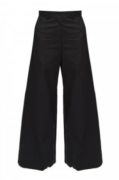 Image of French Connection Ria Cotton Flared Trousers Black