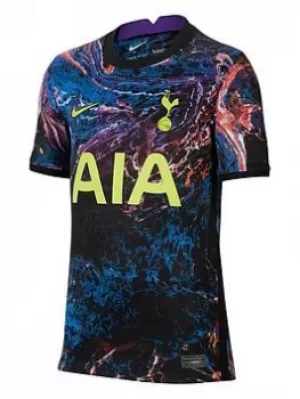 Image of Nike Youth Tottenham 21/22 Away Short Sleeved Stadium Jersey, Black, Size M