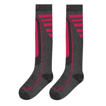 Image of Nevica Meribel 2 Pack Socks Womens - Fuchsia/Grey