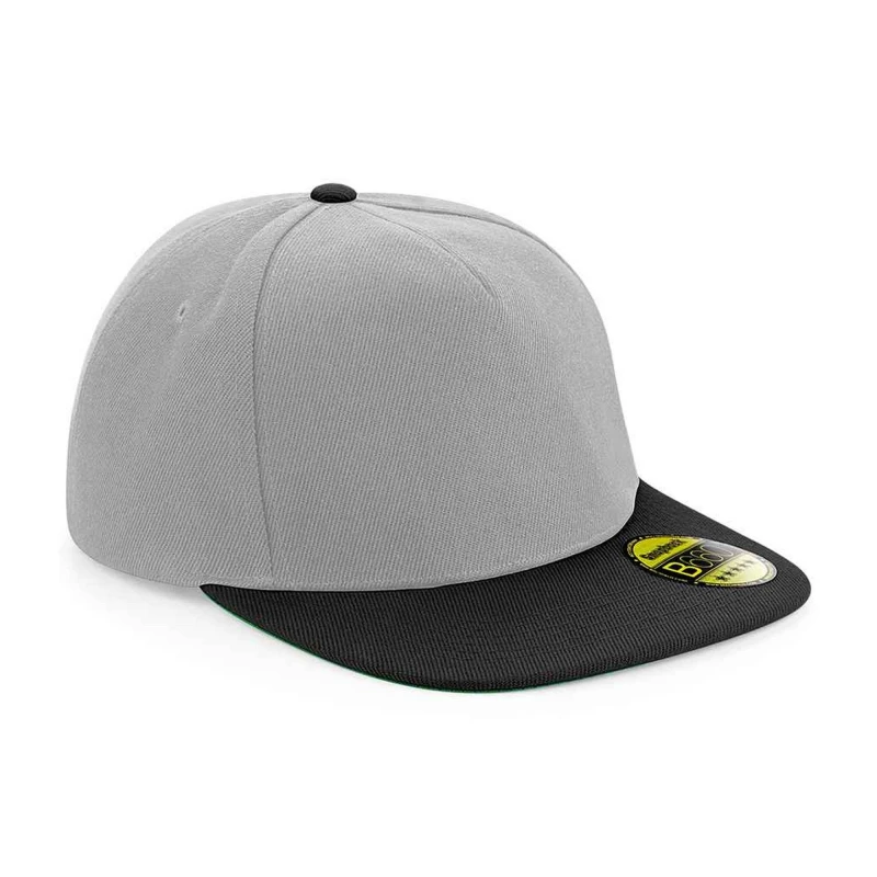 Image of Beechfield Womens Original Flat Peak Snapback Cap in Grey Grey Female One Size