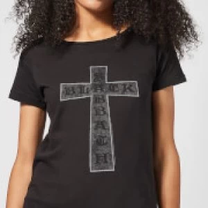 Image of Black Sabbath Cross Womens T-Shirt - Black
