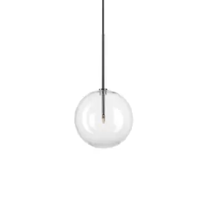 Image of EQUINOXE 20cm Globe Pendant Ceiling Light Chrome