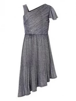 Image of Monsoon Girls Storm Mercury One Shoulder Prom Dress - Navy