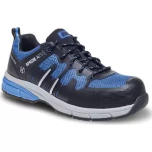 Image of Apache Oulton Pace Light Non Metallic Safety Trainers Black / Blue Size 4