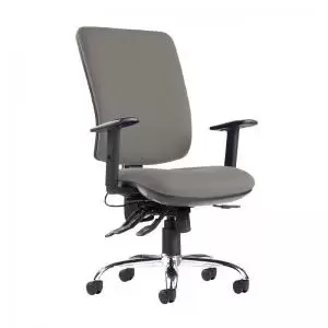Image of Senza ergo 24hr ergonomic asynchro task chair - Slip Grey
