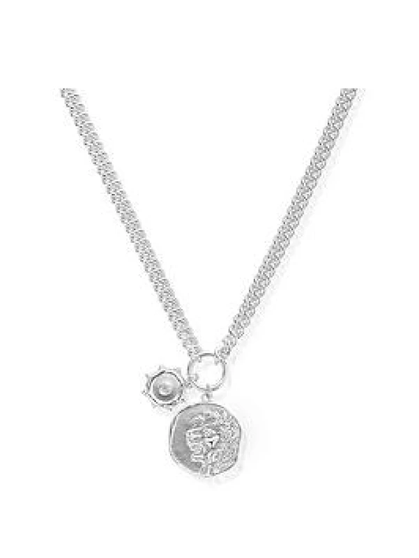 Image of Silver & Co ARIELLA Lioness Necklace 925 Sterling Silver Courage & Power Symbol 45cm Length