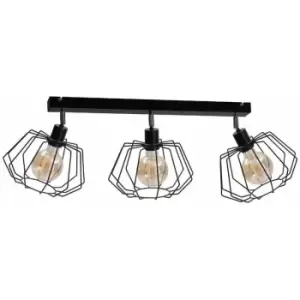 Image of Keter Luna Ceiling Spotlight Bar Black, 63cm, 3x E27
