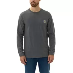 Image of Carhartt Womens Force Flex Pocket Long Sleeve T Shirt M - Bust 36-37' (91-94cm)