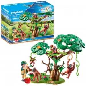 Image of Playmobil Family Fun Orangutans with Tree (70345)