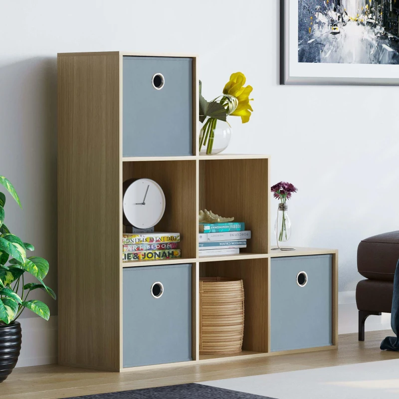 Image of Lassic 6 Cube Storage Unit (O) + Set of 3 Storage Cubes Grey unisex 6 Unit