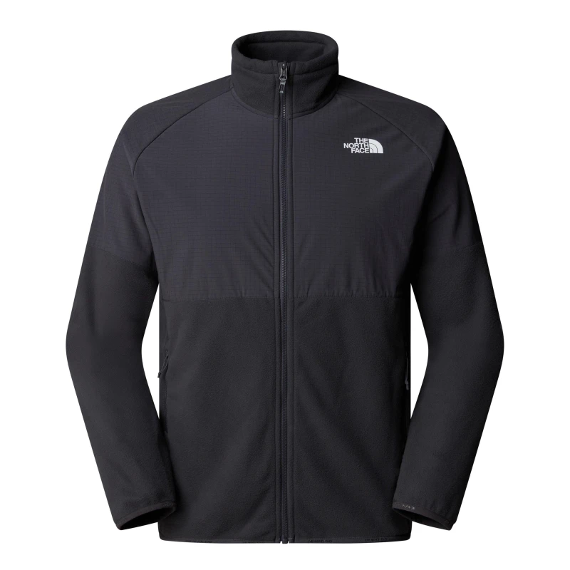 Image of The North Face Mens TNF Glacier Full Zip Fleece Black/Grey male Medium