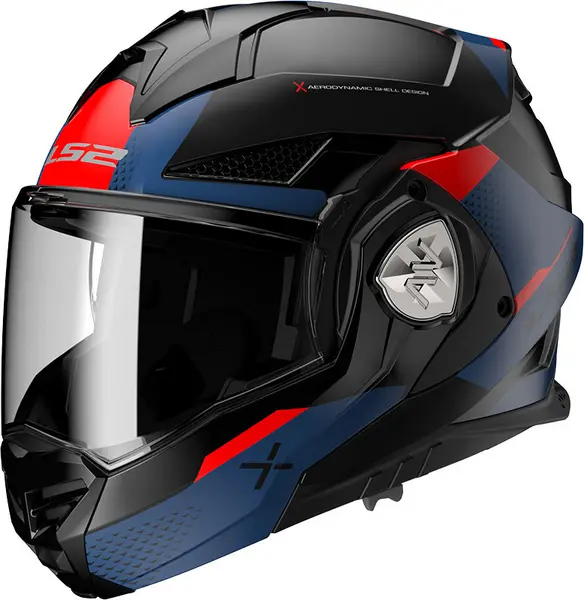 Image of LS2 FF901 Advant X Oblivion Matt Black Blue Modular Helmet Size 2XL