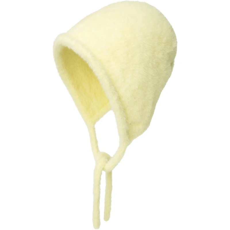 Image of Kangol Faux fur knit beanie Kangol Jaune Unisex TU