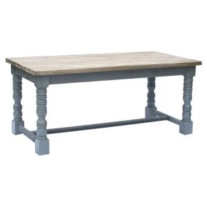 Image of Charles Bentley Reclaimed Dining Table Solid Wood Furniture Large Natural Finish