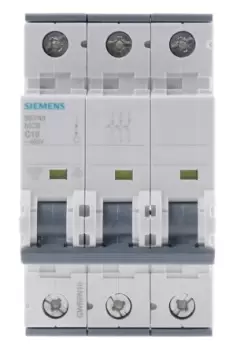 Image of Siemens Sentron 16A MCB Mini Circuit Breaker3P Curve C, Breaking Capacity 10 kA
