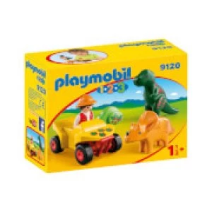 Image of Playmobil 1.2.3 Explorer with Dinos (9120)