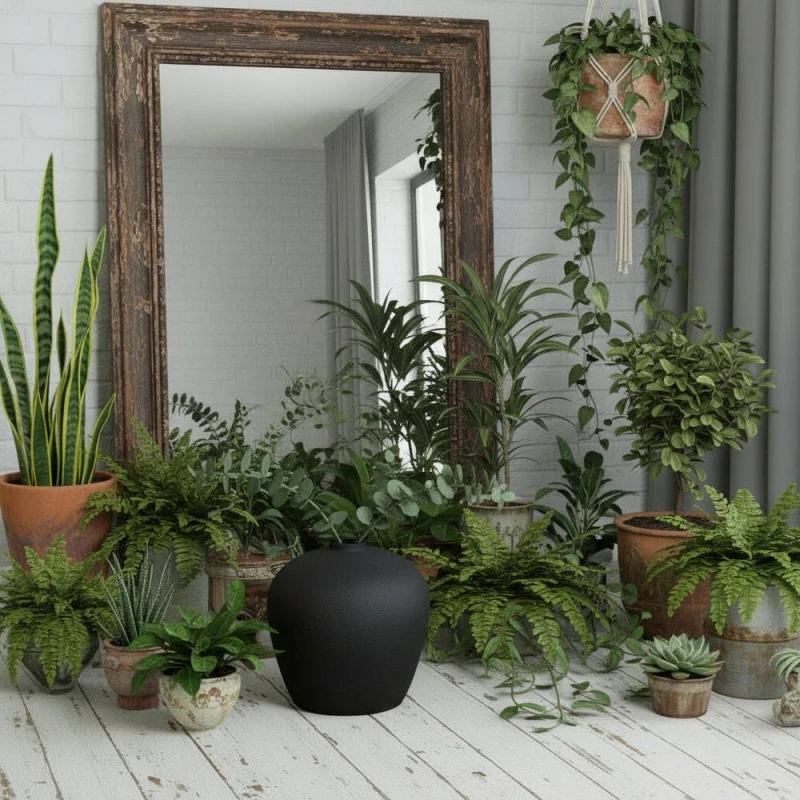 Image of Hill Interiors Astral Vase - Ceramic - L39 X W39 X H38cm - Matt Black