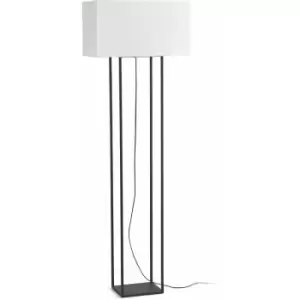 Image of Faro Vesper - 2 Light Floor Lamp Brown with Beige Shade, E27
