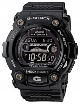 Image of Casio G-Shock Mens Black Resin Radio Controlled Solar Watch