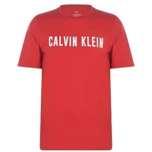 Image of Calvin Klein Performance Short Sleeve Logo T Shirt - Red/White 692