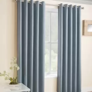 Image of Vogue Pair of 229 x 183 Blackout Curtains, Duck Egg
