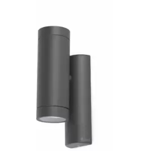 Image of Steps 2-Light Dark Gray Garden Wall Sconce