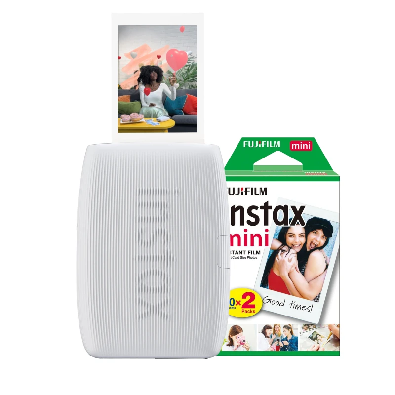 Image of Fujifilm Fujifilm Instax Mini Link 3 Wireless Smartphone Photo Printer - Clay White (Printer + 20 Shot Pack) 16832077+20