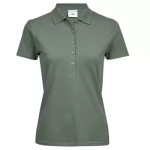 Image of Tee Jays Womens/Ladies Luxury Stretch Short Sleeve Polo Shirt (M) (Leaf Green)