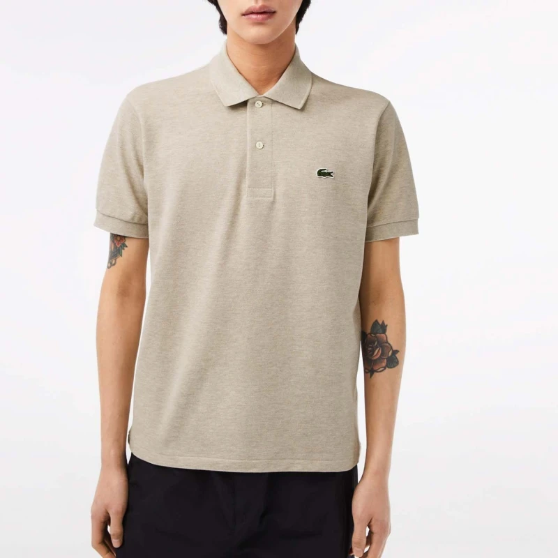 Image of Lacoste Classic Fit L.12.12 Marl Polo Shirt - Grey Grey XS