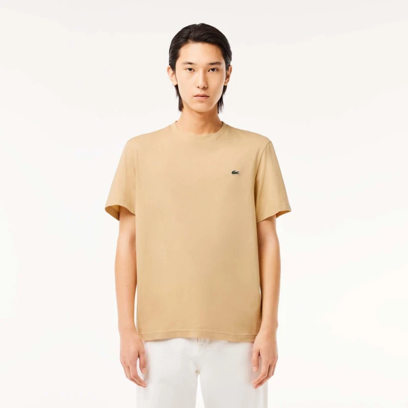 Image of Lacoste Short Sleeve T-Shirt - Beige Beige XS