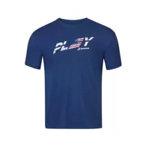 Image of Babolat Exercise Country Tennis T Shirt - Blue