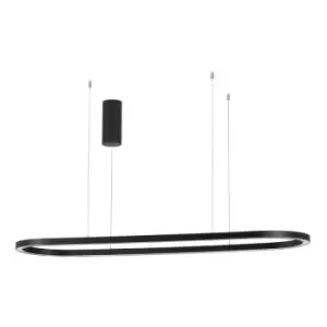 Image of Netlighting Merano Halifax Integrated LED Pendant Ceiling Light Sandy Black Alum