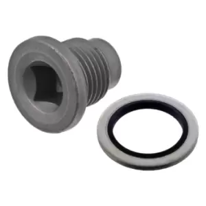 Image of Oil Drain Plug with sealing ring 101250 by Febi Bilstein