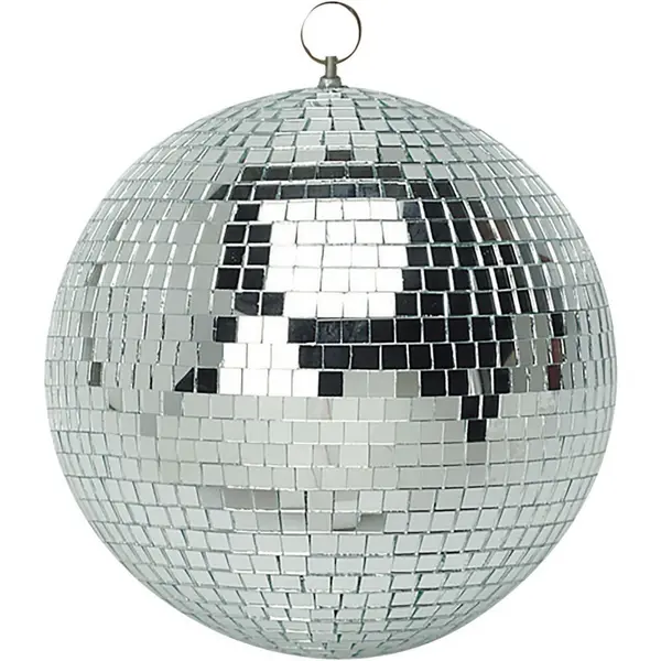 Image of FXLAB 25cm 250mm 10" Silver Sparkling Disco Lights Halloween Xmas Party Large Mirror Ball CAB65811