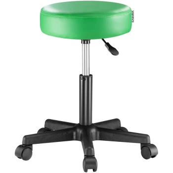 Image of Casaria - Deuba Swivel Stool Adjustable Work Chair Hydraulic Seat PU Leather Thick Padding Green