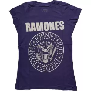 Image of Ramones - Presidential Seal Ladies Large T-Shirt - Purple