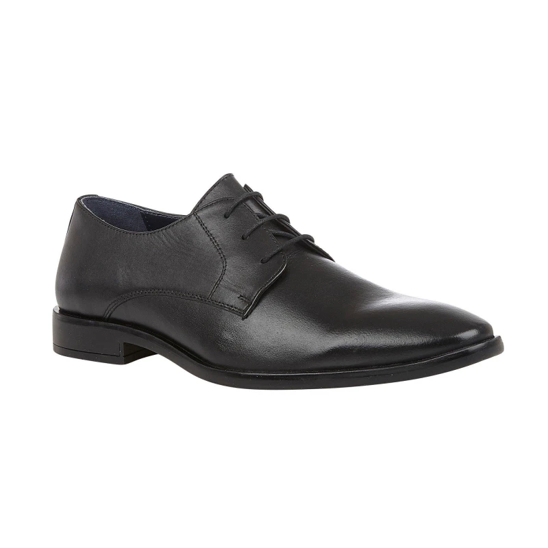Image of Lotus Lotus Men Black 'Ross' Leather Derby Shoes Size: 9 Black 9 Male 5057561382668