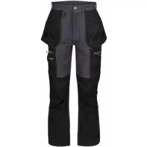 Image of Regatta - Mens Infiltrate Softshell Stretch Work Trousers (40S) (Iron/Black) - Iron/Black