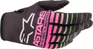 Image of Alpinestars Radar 22 Motocross Gloves, black-green, Size XL, black-green, Size XL