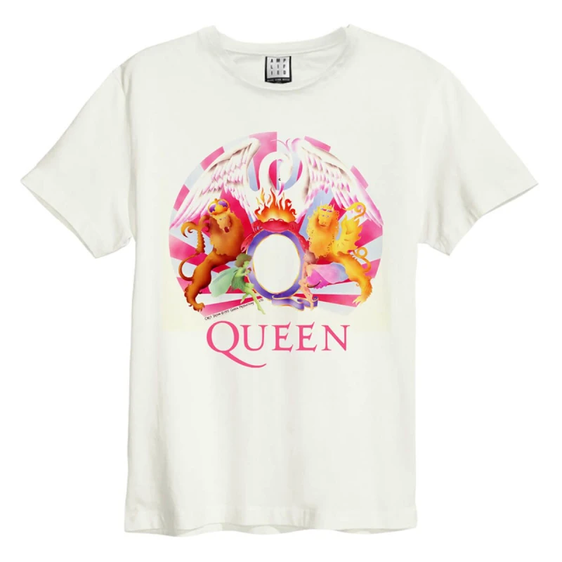 Image of Amplified Amplified Men A Night At The Opera Queen T-Shirt in White Size: X-Small White XS Male 5059699796157
