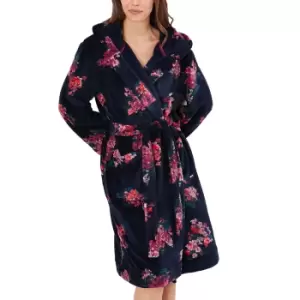 Image of Joules Womens Rita Printed Cosy Dressing Gown Large / Extra Large