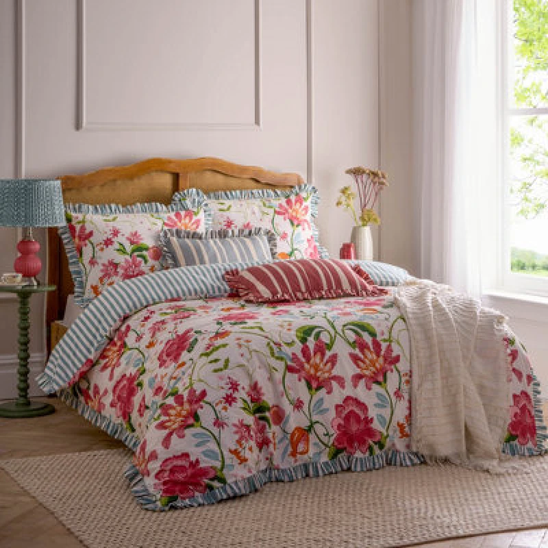 Image of Wylder Claudia Floral Duvet Set, Double, Multicolour