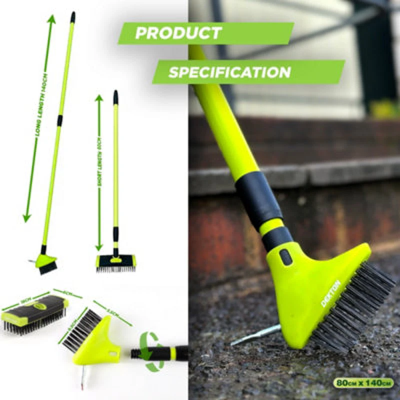 Image of Dekton Dtg4095 3 In 1 Weed Removal Brush Set