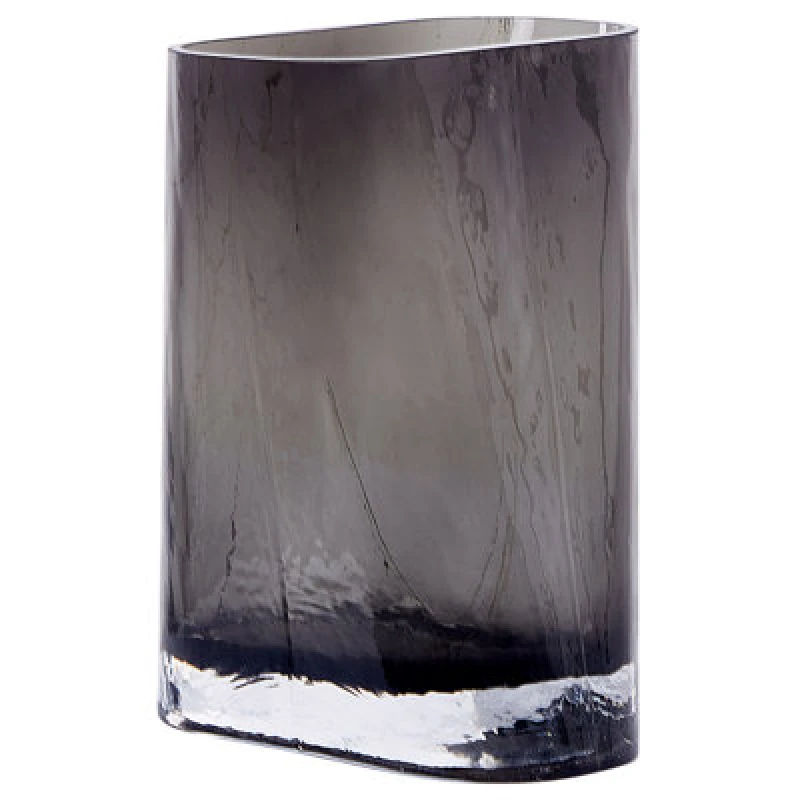 Image of Beliani Flower Vase Mitata Glass 20 Cm Grey