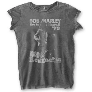 Image of Bob Marley - Hawaii Womens Medium T-Shirt - Grey