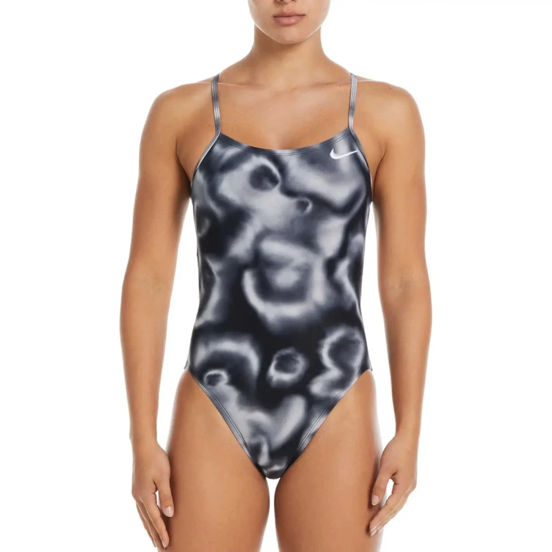 Image of Womens 1 Piece swimsuit Nike Hydrastrong Digi Haze Noir Female 36